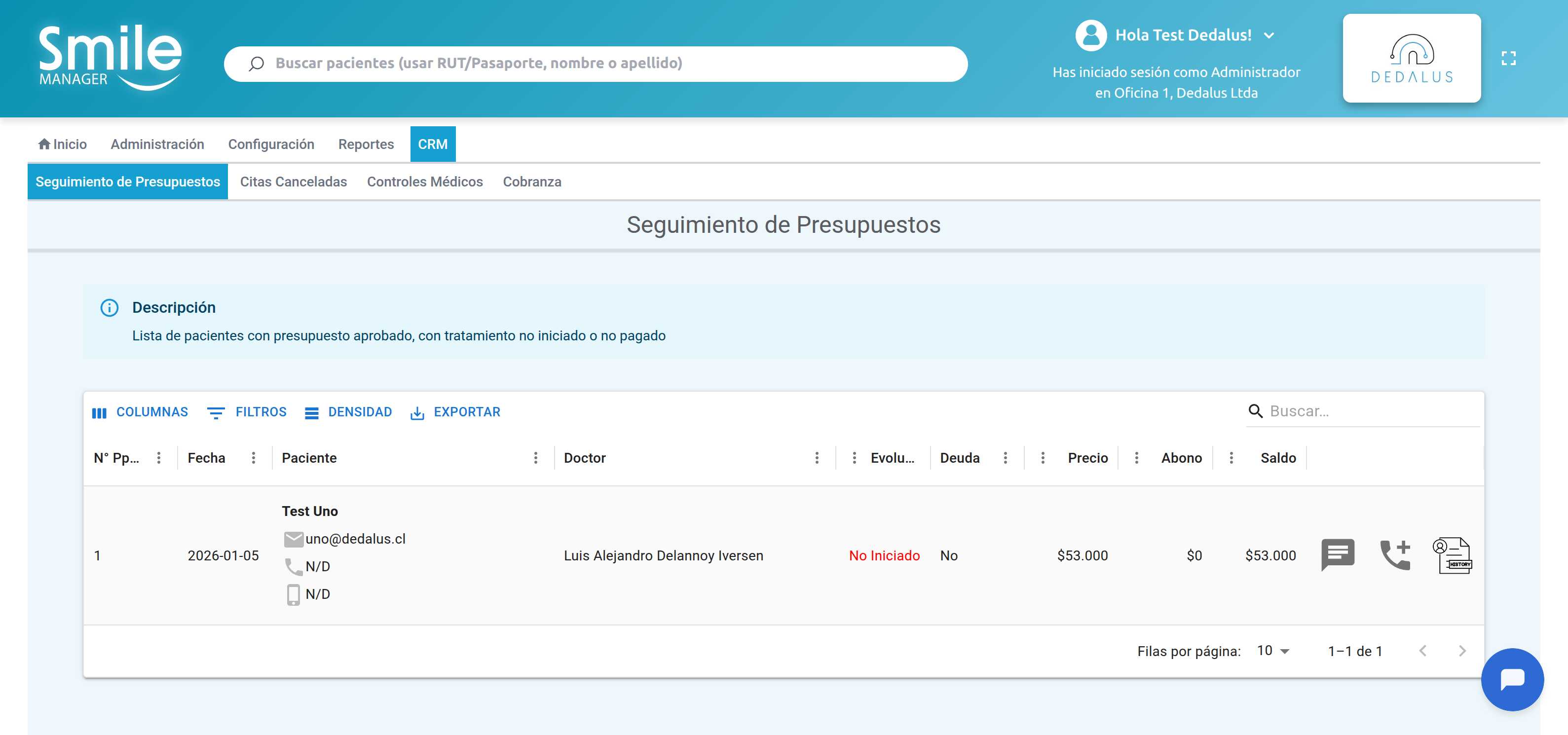 Administración y CRM